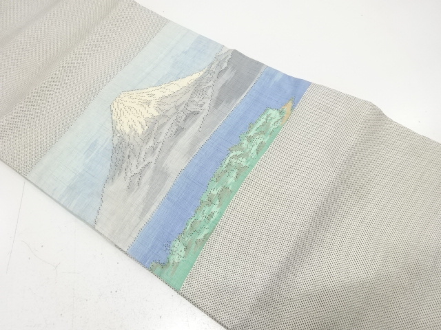 本場大島紬　富士模様織り出し　名古屋帯(5マルキ)